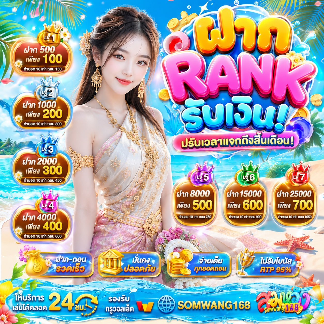 20 รับ 100 ทํา 300 ถอน 150